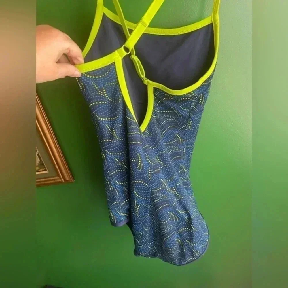 Speedo Reversible One Piece Swim‎ Suit Size S Small EUC!